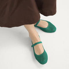 The Square Mary Jane - Clover Mesh